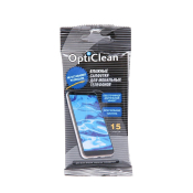 Чистящие салфетки OPTICLEAN, для сотовых телефонов, 15 шт