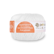 Ажурная (100% мерсеризованный хлопок) 50гр. 280м №001 белый