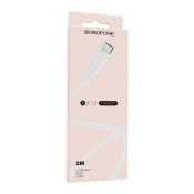 Кабель BOROFONE BX18 MicroUSB, 2,0м, белый