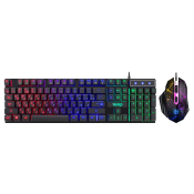 Клавиатура+мышь DEFENDER Nord GS-959, USB, игровая, мультимедийная, с подсветкой, черная