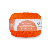 Успешная (100% мерсеризованный хлопок) 50гр. 220м №284 оранжевый Успешная (100% мерсеризованный хлопок) 50гр. 220м №284 оранжевый