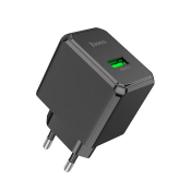 Адаптер HOCO CS12A USB, 3,0A, 18W, QC3.0, чёрный