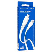 Кабель BOROFONE BX85 MicroUSB, 1,0м, белый