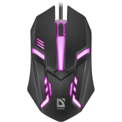 Мышь DEFENDER Cyber MB-560L, USB, 1600dpi, с подсветкой, чёрная