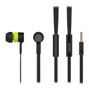 Наушники CELEBRAT D2 внутриканальные, с микрофоном, черно-зелёные