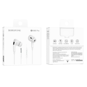 Наушники BOROFONE BM80 Pro, внутриканальные, с микрофоном, белые