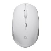 Мышь DEFENDER Auris MB-027, беспроводная, USB, 1600dpi, 4 кнопки, бесшумная, белая