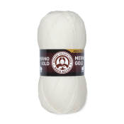 Merino Gold (49% шерсть меринос + 51% акрил) 100гр. 400м. №100 Ярко белый