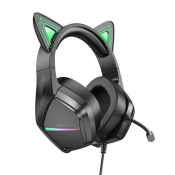 Наушники BOROFONE BO106 ELF CAT полноразмерные, игровые, с микрофоном, чёрные