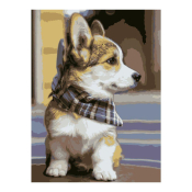 Кпн-296 Картина по номерам Lori 40х50 "Щенок корги"