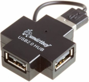 USB Разветвитель SMARTBUY SBHA-6900-K, 4 порта, USB 2.0, чёрный