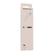 Кабель BOROFONE BX18 MicroUSB, 1,0м, белый