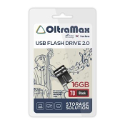 Флеш-карта OLTRAMAX 16GB 70, Mini, USB 2.0, чёрная