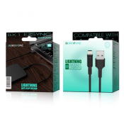 Кабель BOROFONE BX01 Lightning, 1,0м, чёрный