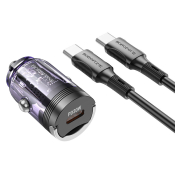 АЗУ BOROFONE BZ29 Type-C, 3,0A, с кабелем Type-C-Type-C, QC3.0, PD30W, фиолетовый