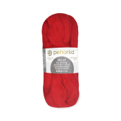 Шерсть для валяния (100% шерсть полутонкая) 50гр., №006 красный