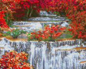 АМ-139 Алмазная мозаика Lori 40х50 "Осенний водопад"