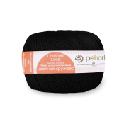 Цветное кружево (100% мерсеризованный хлопок) 50гр. 475м №002 чёрный