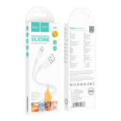 Кабель HOCO X97 MicroUSB, 1,0м, 2,4A, силикон, белый