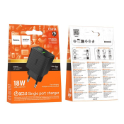 Адаптер HOCO CS81A USB, 3,0A, 18W, дисплей, чёрный