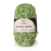 Хлопок травка (65% хлопок+35% полиамид) 100гр., 220 м, №245 меланж зелёное яблоко