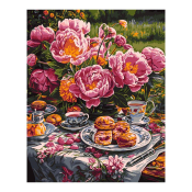 Кпн-361 Картина по номерам Lori 40х50 "Летнее чаепитие"