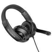 Наушники BOROFONE BO102 полноразмерные, игровые, с микрофоном, чёрные