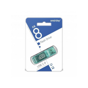 Флеш-карта SMARTBUY  8GB Glossy, USB 2.0, зелёная