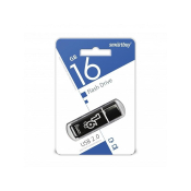 Флеш-карта SMARTBUY 16GB Glossy, USB 2.0, черная