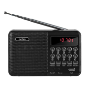 Радиоприёмник PERFEO i90-BL "Palm", FM, USB, MP3, акк.18650, чёрный
