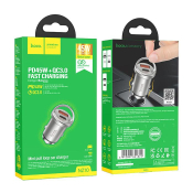 АЗУ HOCO  NZ10 USB + Type-C, 3,0A, QC3.0, PD45W, серебро