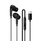 Наушники BOROFONE BM100, Type-C, внутриканальные, с микрофоном, черный Наушники BOROFONE BM100, Type-C, внутриканальные, с микрофоном, черный