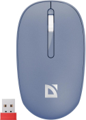 Мышь DEFENDER Smart MM-396, беспроводная, USB, 1600dpi, синяя