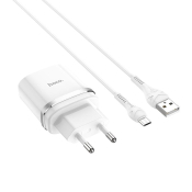 Адаптер HOCO  C12Q USB, 3,0A, 18W, с кабелем MicroUSB, QC3.0, белый