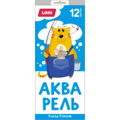 Алф-002 Акварель Funny Friends, 12 цветов, без кисти