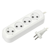 Сетевой удлинитель SMARTBUY 4 розетки, 10A,  2,0м, белый