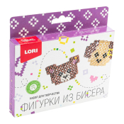 Бис-101 Фигурки из бисера Брелоки "Медвежонок, щенок"