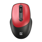 Мышь DEFENDER Feam MM-296, беспроводная, USB, 1600dpi, бесшумная, красная