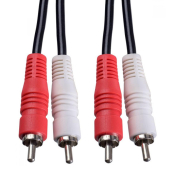 Кабель аудио PERFEO 2RCA - 2RCA, M-M, 1,0м, (R3001)