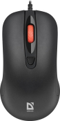 Мышь DEFENDER Omega MB-522, USB, 1600dpi, бесшумная, чёрная
