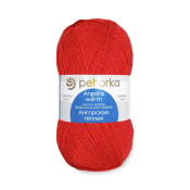 Ангорская тёплая (40% шерсть + 60% акрил) 100гр. 480м №088 красный мак