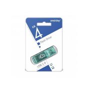 Флеш-карта SMARTBUY  4GB Glossy, USB 2.0, зелёная