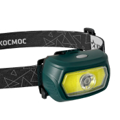 Фонарь Космос KOC509Lit налобный (лит.аккум.1.2Ah) 1св/д 1W + COB 3W, 90lm/180lm, USB, сенсор, IP54