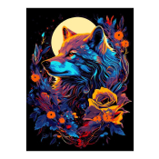 Рх-126 Картина по номерам Lori на холсте 30х40 "Под луной"