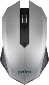 Мышь PERFEO PF-A4501 Switch, беспроводная, USB, 1200dpi, серебро