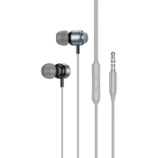 Наушники HOCO M122, внутриканальные, с микрофоном, серый (пакет)