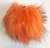 Помпон из искусственного меха (12 см) №14 оранжевый