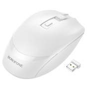 Мышь BOROFONE BG7, беспроводная, USB, 1600dpi, бесшумная, белая