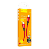 Кабель HOCO X89 Type-C - Type-C, 1,0м, PD60W, 3,0A, текстильный, красный