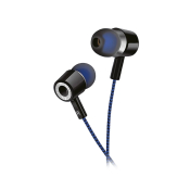 Наушники PERFEO Mild внутриканальные, тканевый провод, чёрно-синие